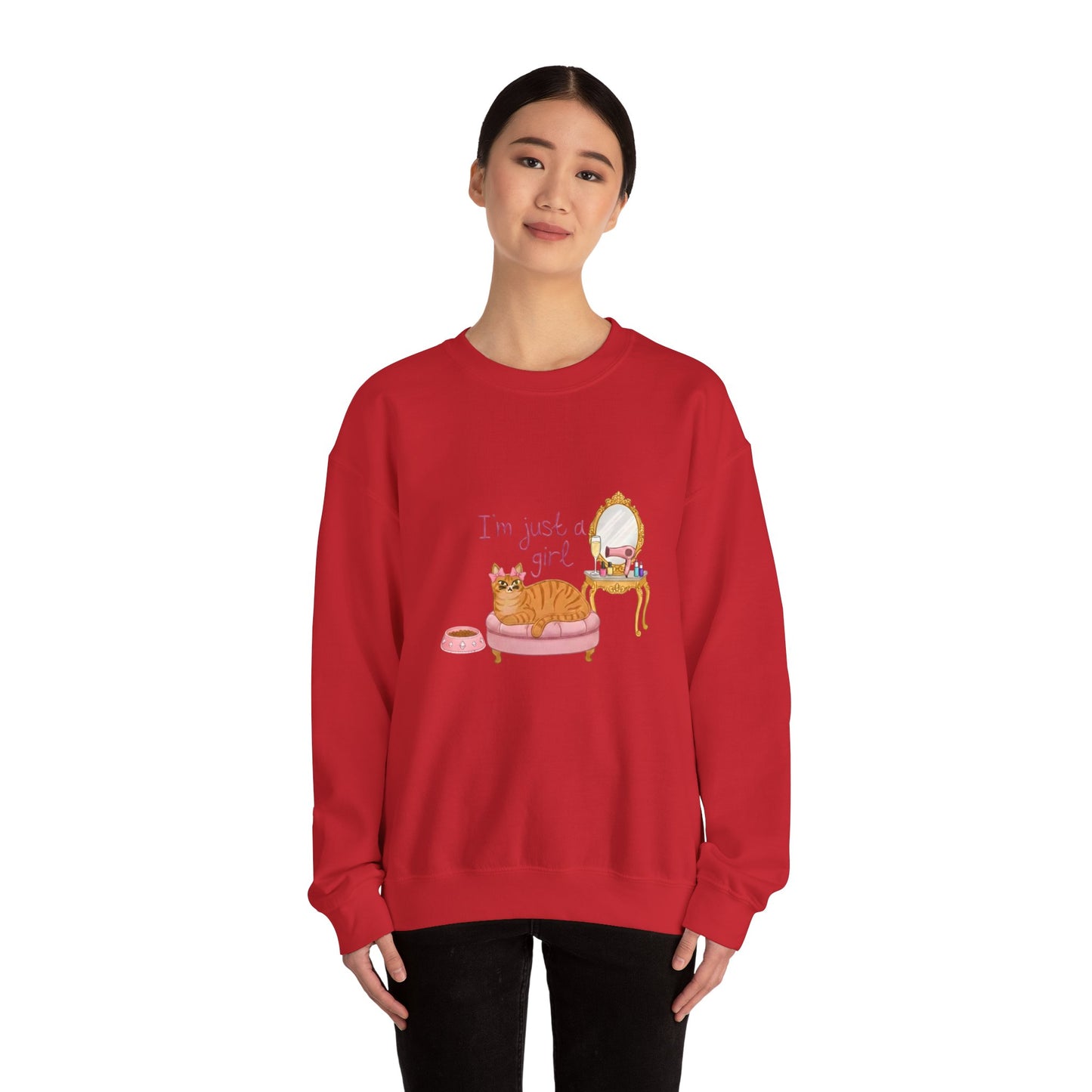 I'm just a girl Cat Sweatshirt