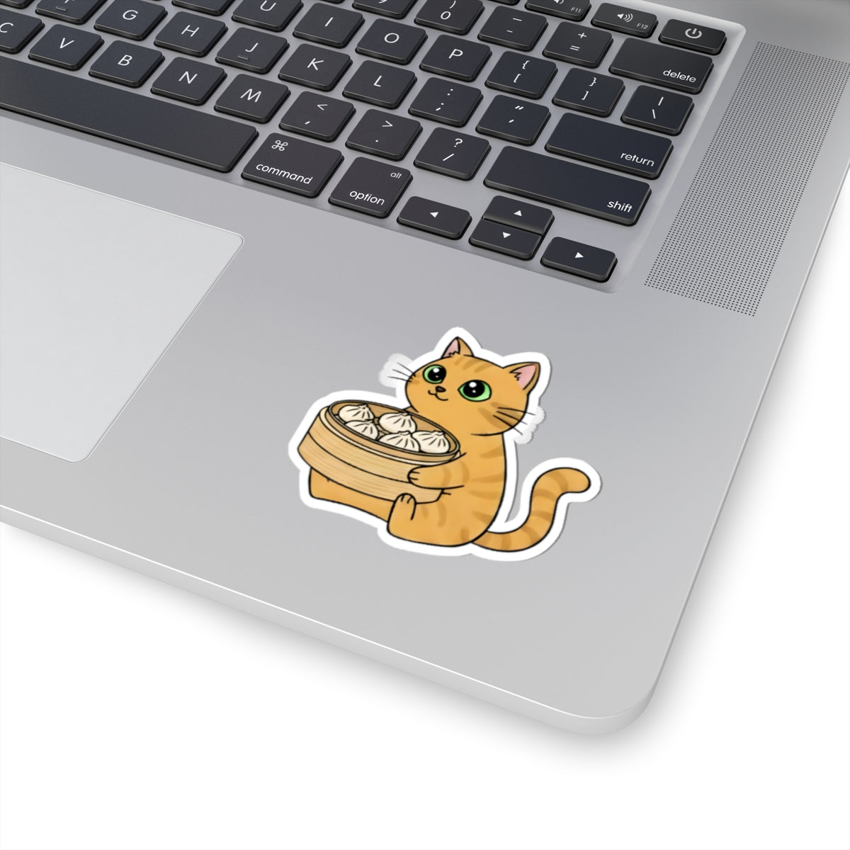 Kawaii Xiao Long Bao Cat Sticker | Cute Dumpling Vinyl Decal for Foodies