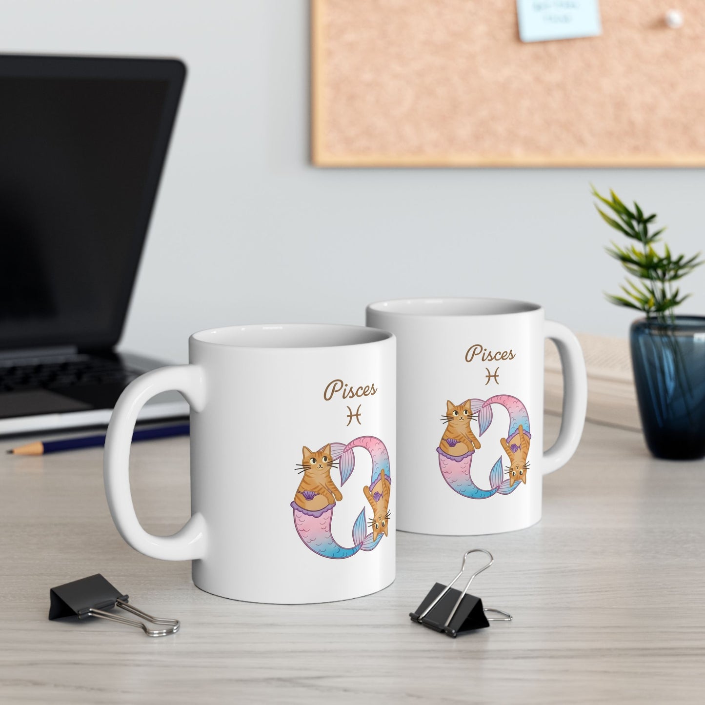 Pisces Cat Zodiac Mug