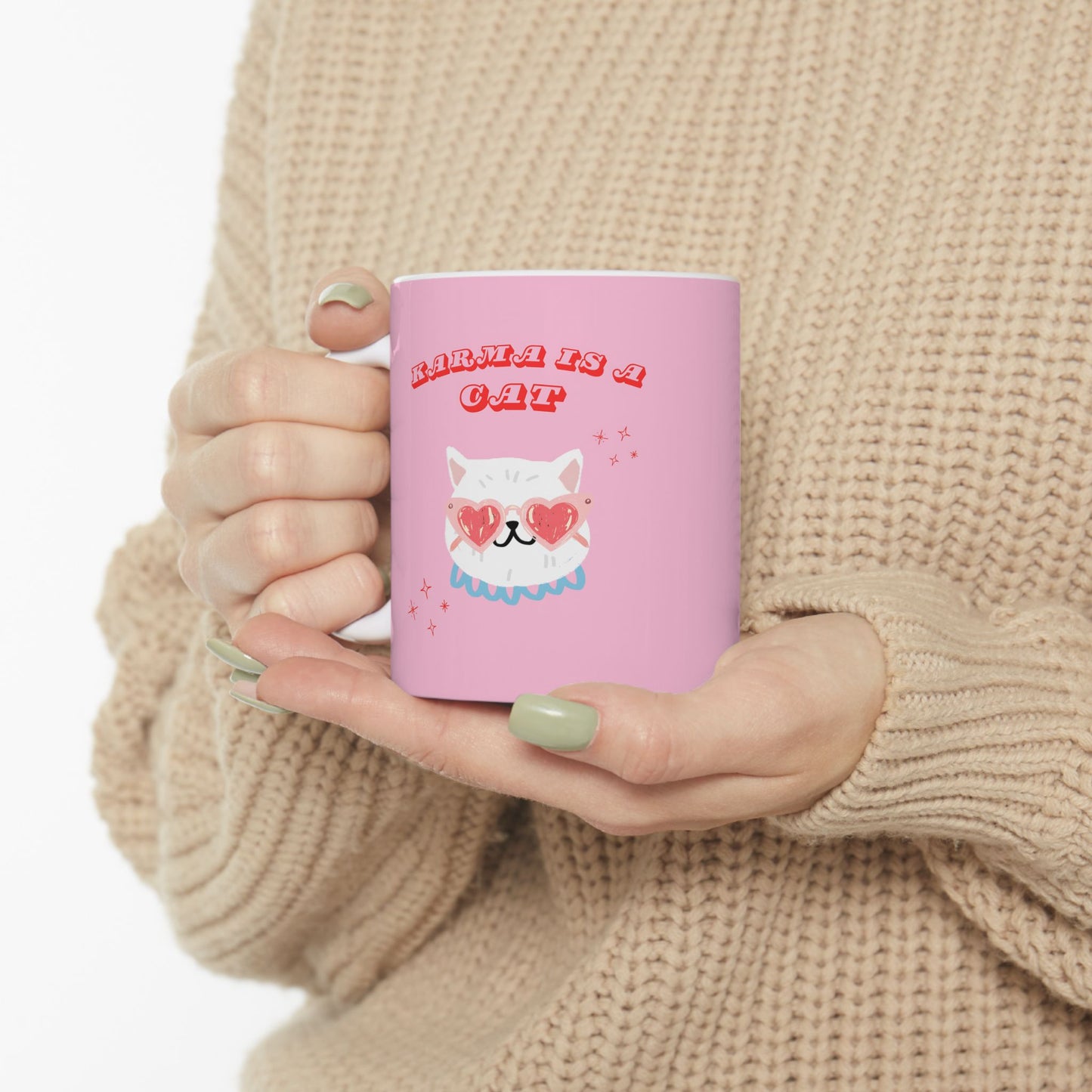 Karma is a Cat Coffee Mug