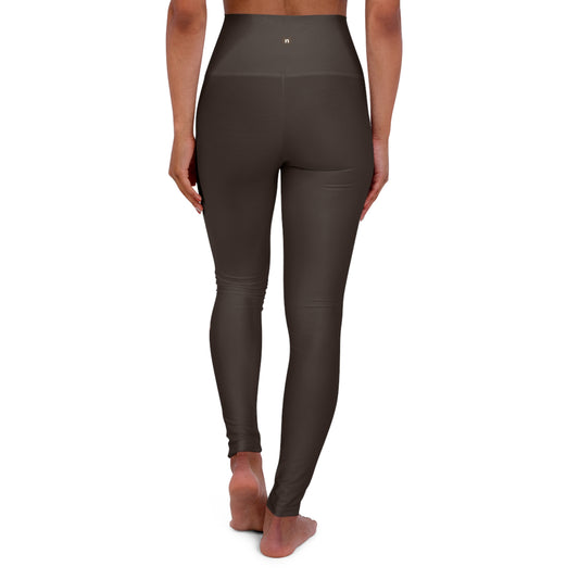 Glazed Doughnut High-Waisted Leggings - Espresso