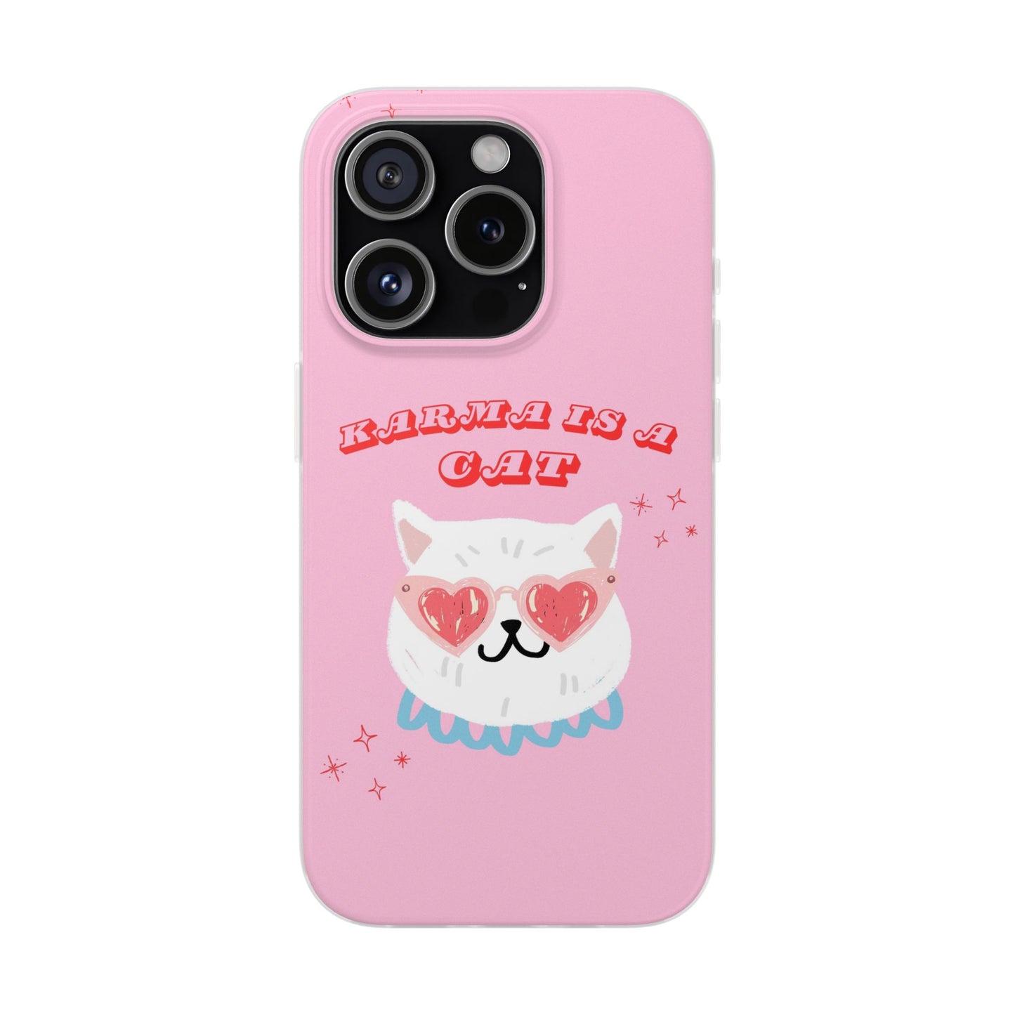 Karma is a Cat Phone Case | Pop Culture Cat Lover Gift | Heart Sunglasses Kitty