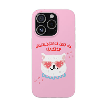 Karma is a Cat Phone Case | Pop Culture Cat Lover Gift | Heart Sunglasses Kitty