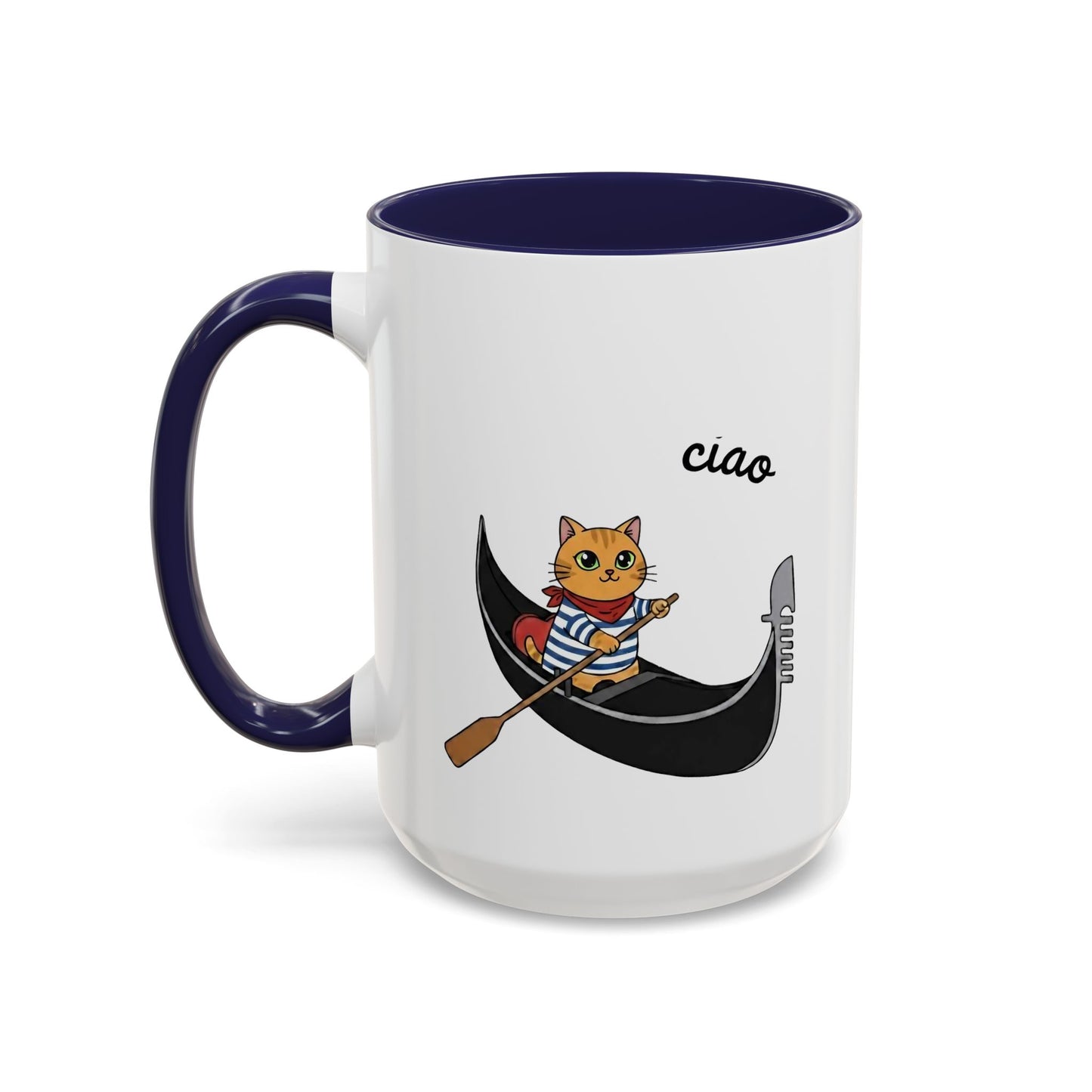 Gondolier Cat Coffee Mug | Cute Italian Cat Gift
