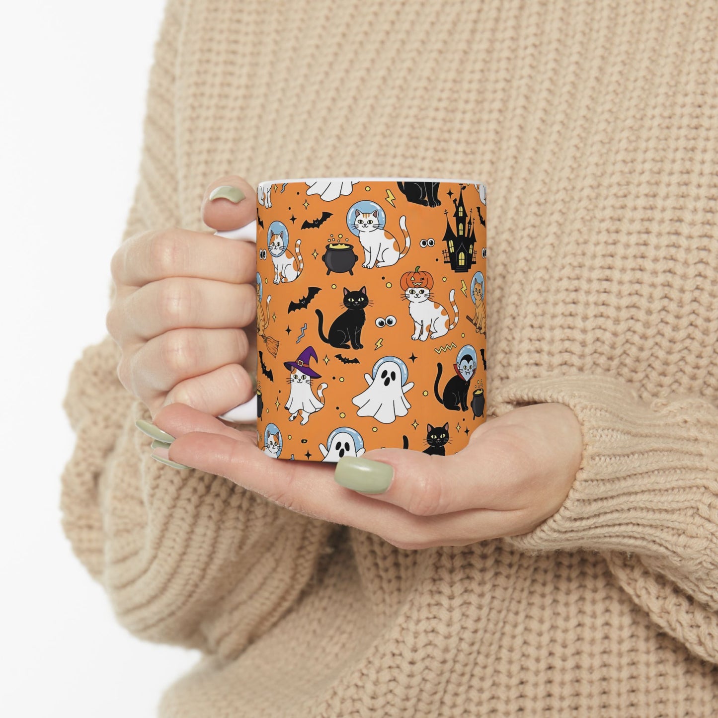 Spooky Cat Halloween Mug