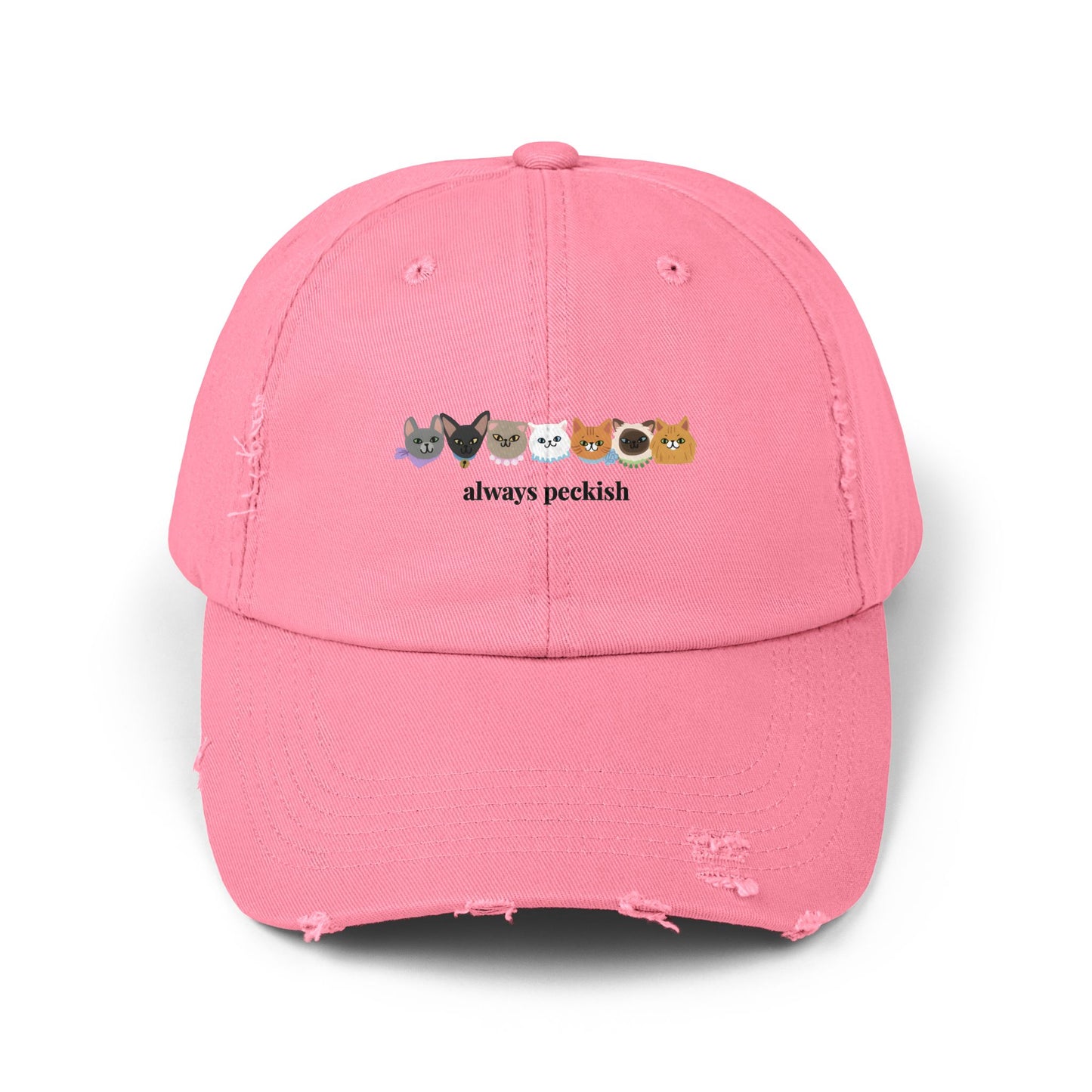 Always Peckish Cat Graphic Baseball Cap