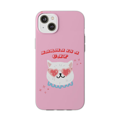 Karma is a Cat Phone Case | Pop Culture Cat Lover Gift | Heart Sunglasses Kitty