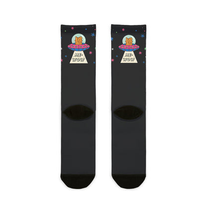 ME-WOW! Galaxy Cat Crew Socks