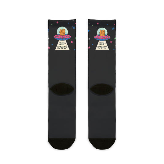 ME-WOW! Galaxy Cat Crew Socks