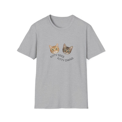 Kitty Sees Kitty Owns Cat Graphic T-shirt