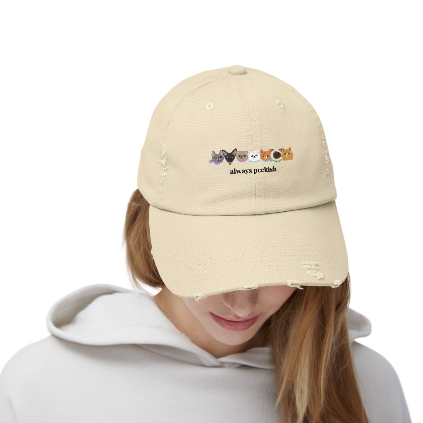 Always Peckish Cat Graphic Baseball Cap
