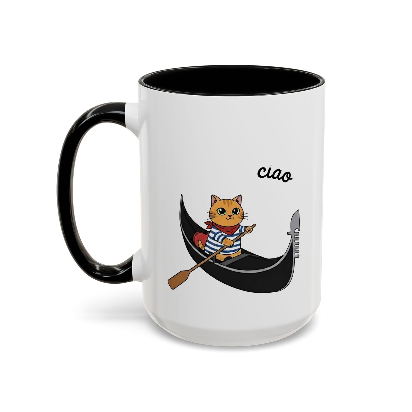 Gondolier Cat Coffee Mug | Cute Italian Cat Gift