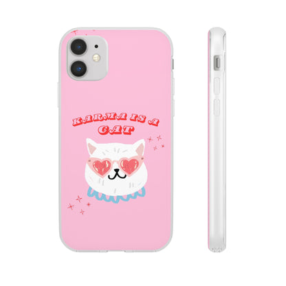 Karma is a Cat Phone Case | Pop Culture Cat Lover Gift | Heart Sunglasses Kitty
