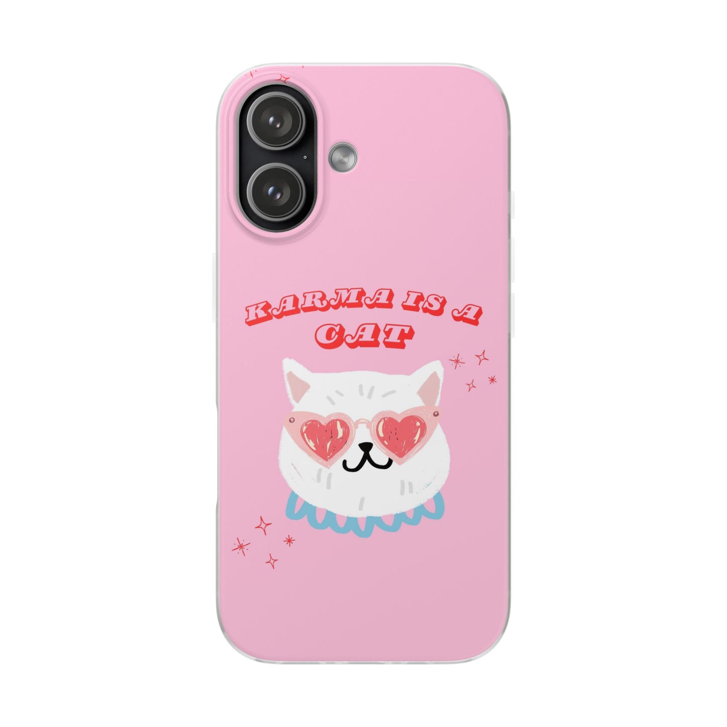 Karma is a Cat Phone Case in Pink