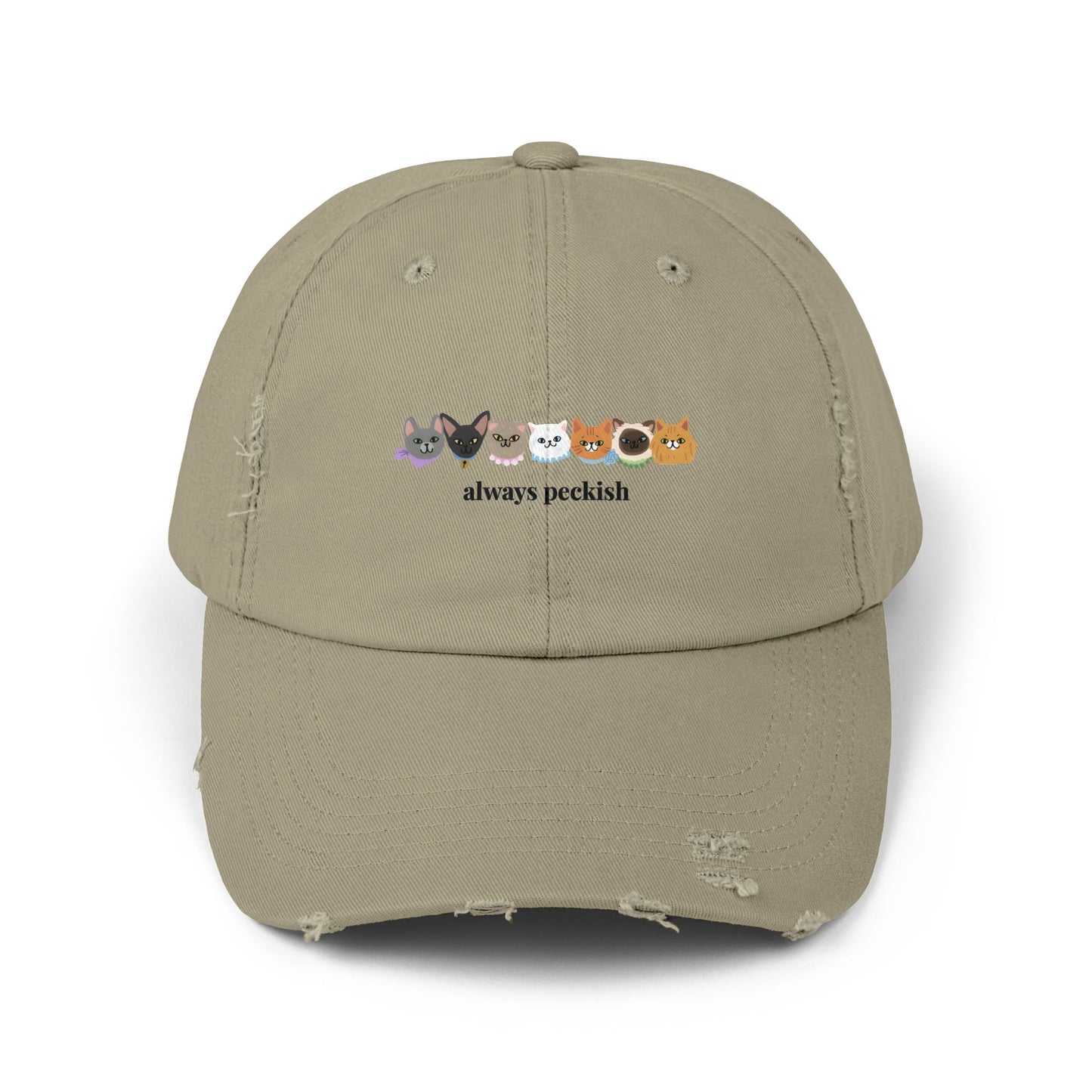 Always Peckish Cat Graphic Baseball Cap
