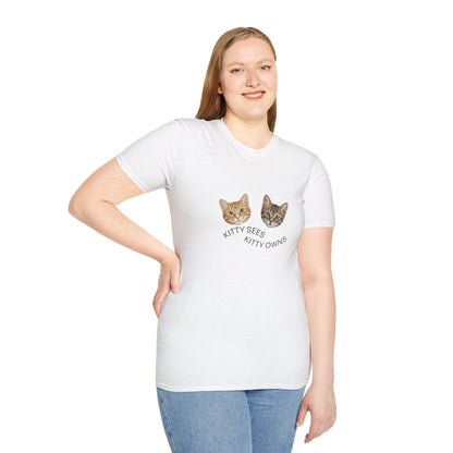 Kitty Sees Kitty Owns Cat Graphic T-shirt