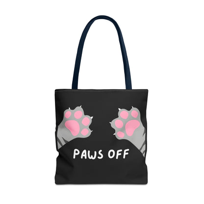 Paws Off Tabby Cat Paw Tote Bag