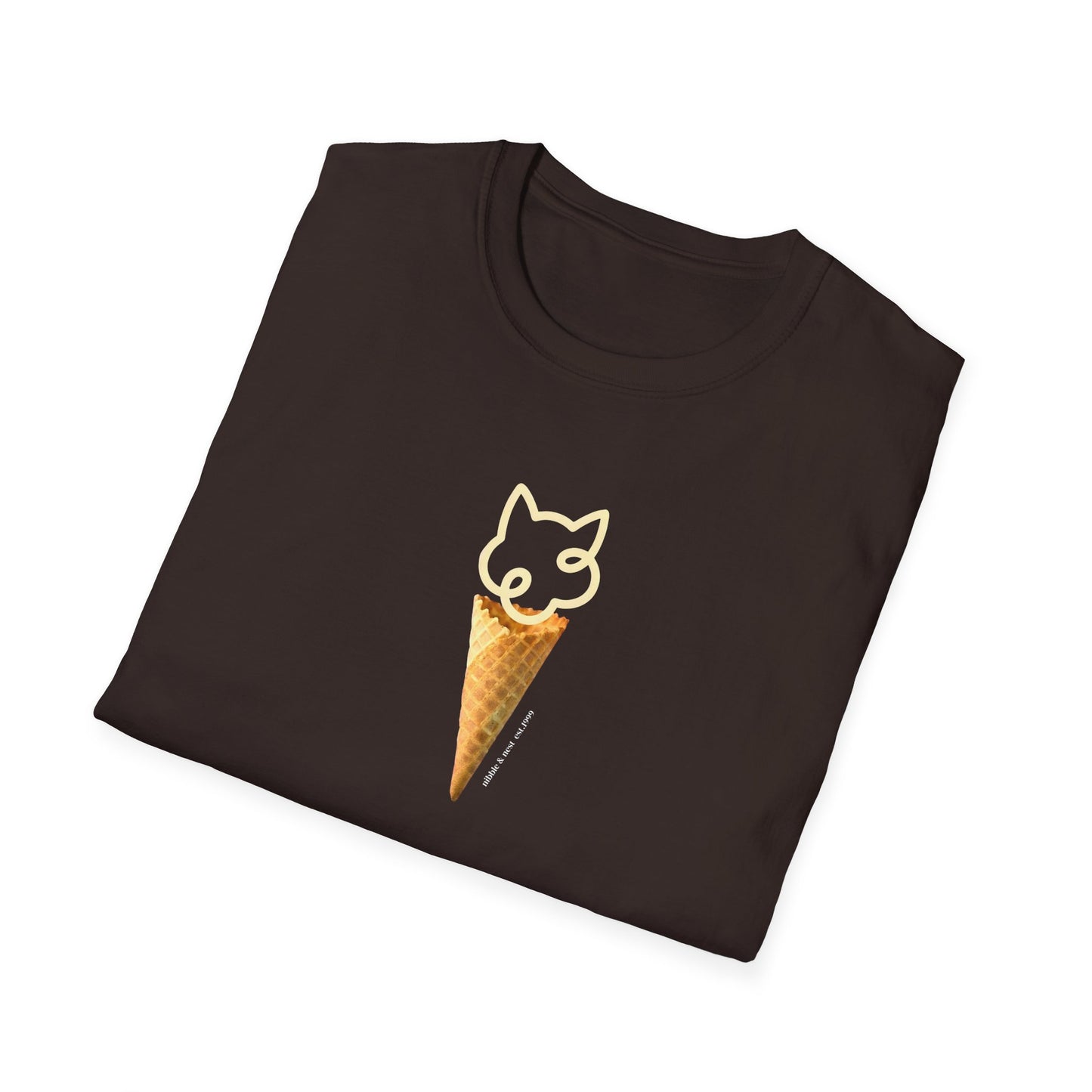 Cat Ice Cream Cone Short-sleeve T-shirt
