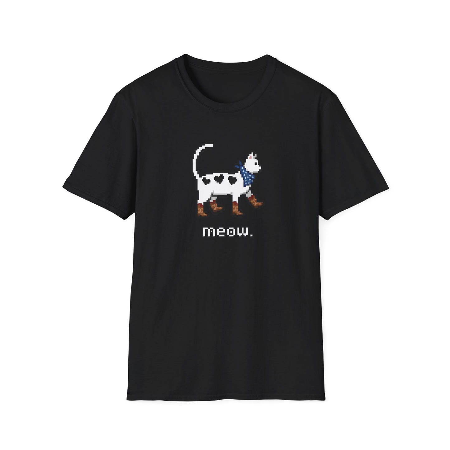 Retro Pixel Cat Cowboy Cat T-shirt