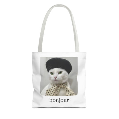 Bonjour Parisian Cat Tote Bag