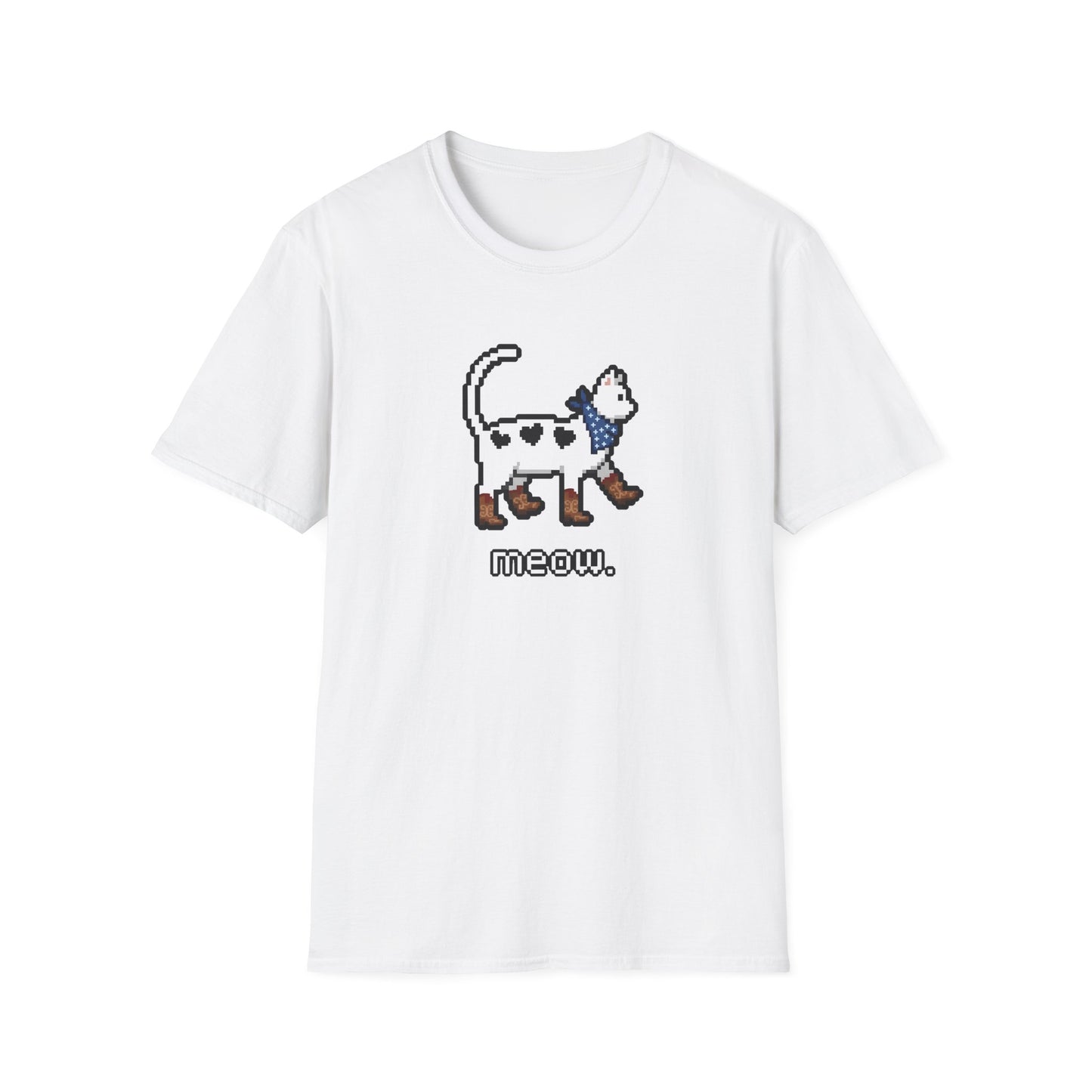 Retro Pixel Cat Cowboy Cat T-shirt