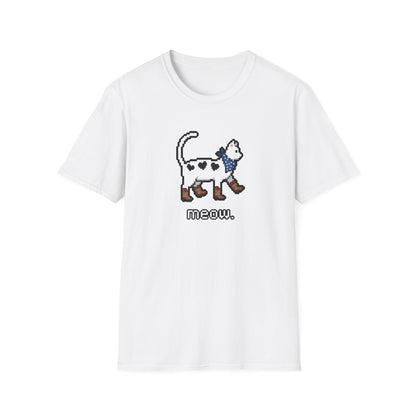 Retro Pixel Cat Cowboy Cat T-shirt