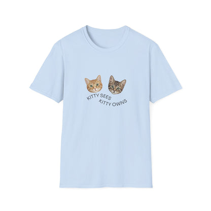 Kitty Sees Kitty Owns Cat Graphic T-shirt