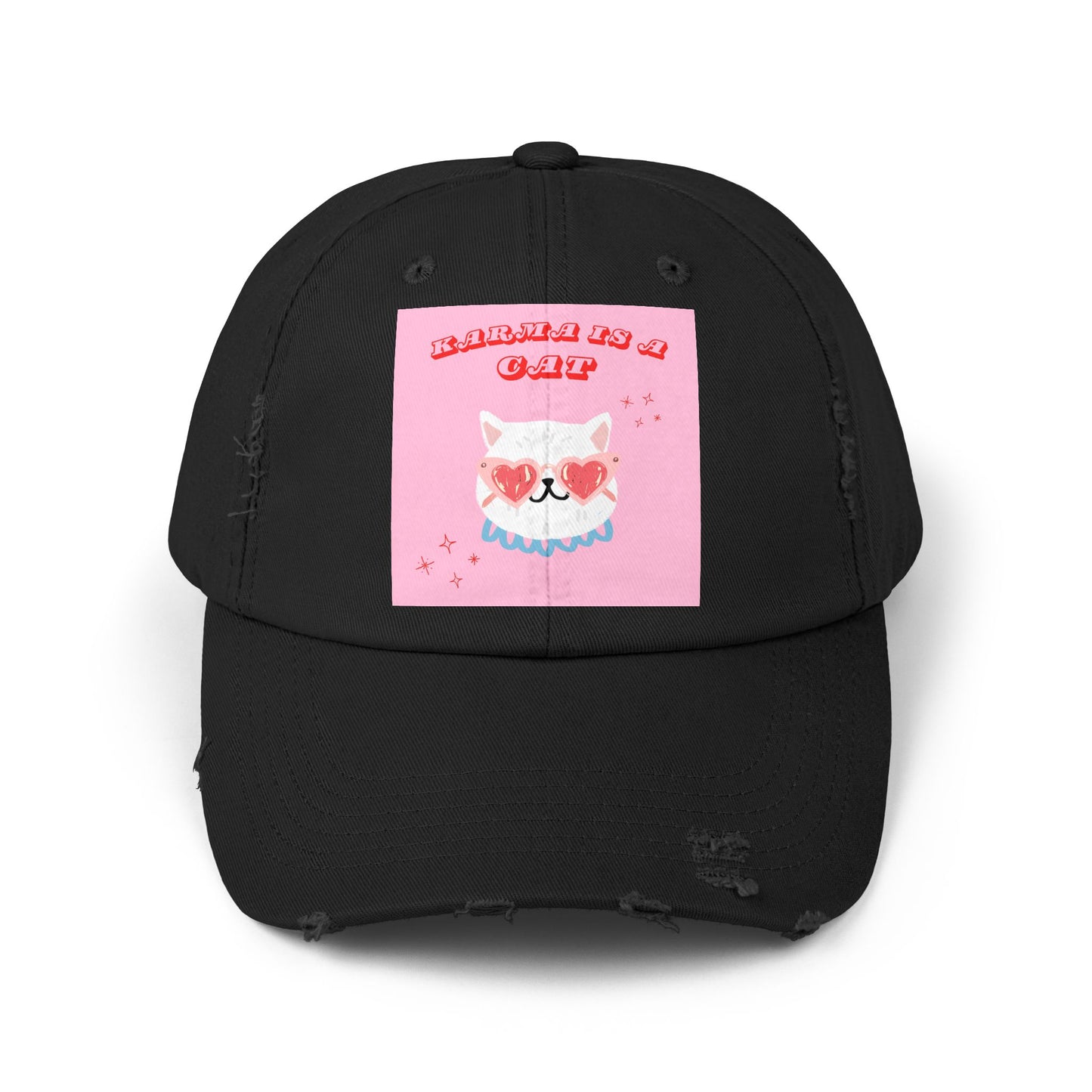Swiftie Karma Cat Distressed Cap