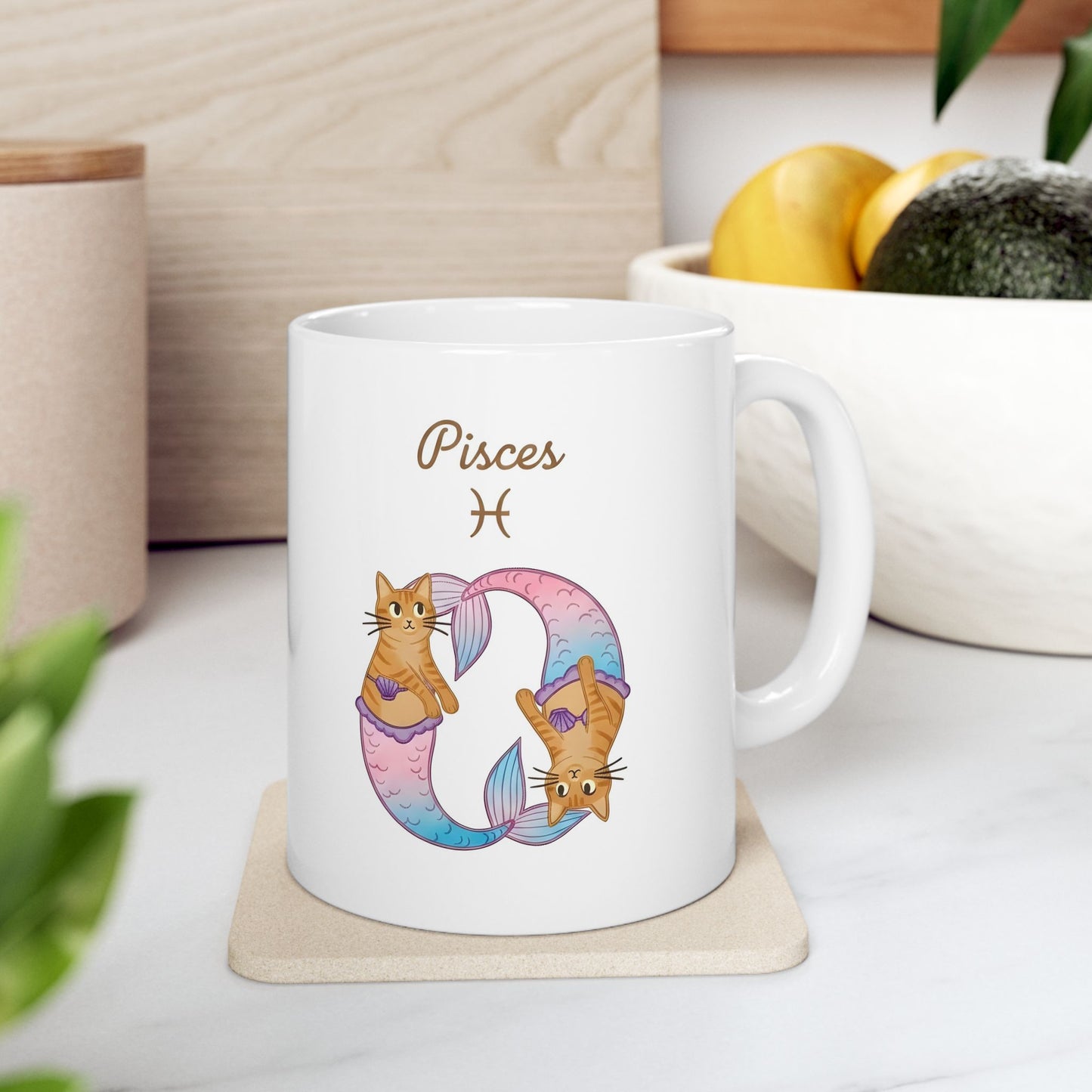 Pisces Cat Zodiac Mug