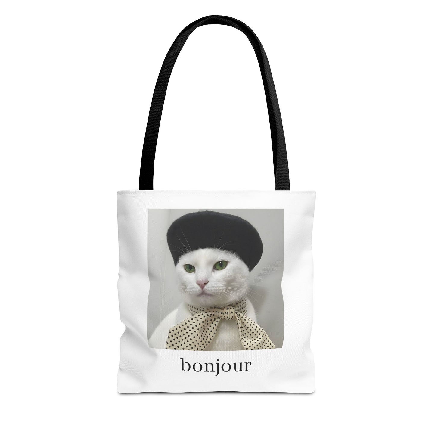Bonjour Parisian Cat Tote Bag