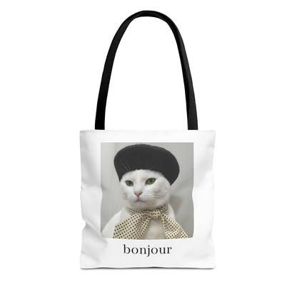 Bonjour Parisian Cat Tote Bag