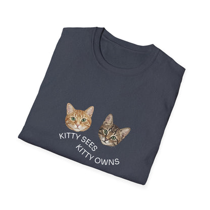 Kitty Sees Kitty Owns Cat Graphic T-shirt