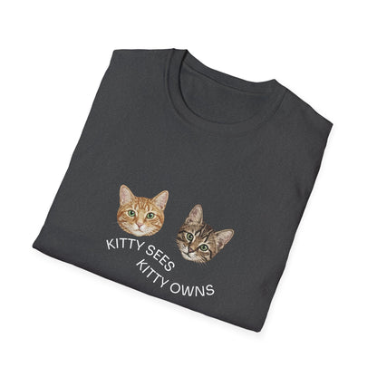 Kitty Sees Kitty Owns Cat Graphic T-shirt