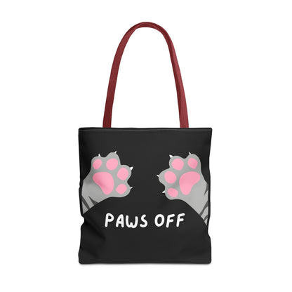 Paws Off Tabby Cat Paw Tote Bag