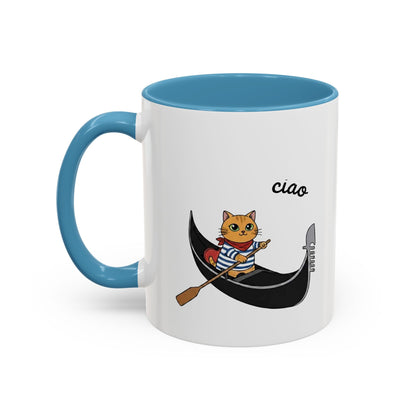 Gondolier Cat Coffee Mug | Cute Italian Cat Gift