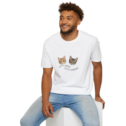 Kitty Sees Kitty Owns Cat Graphic T-shirt