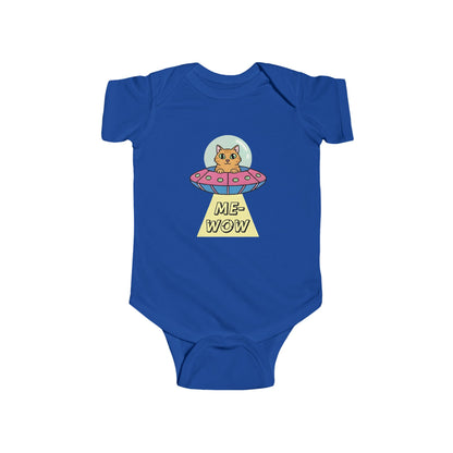 UFO Cat Baby Bodysuit | ME-WOW Newborn Outfit | Funny Cat Lover Gift