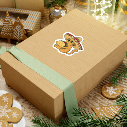 Funny Taco Cat Sticker | Cute Sombrero Vinyl Decal