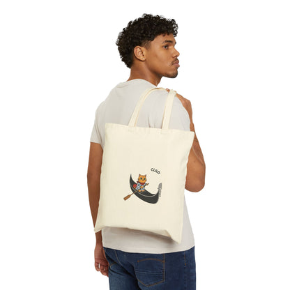 Ciao Cat Gondolier Cotton Tote Bag