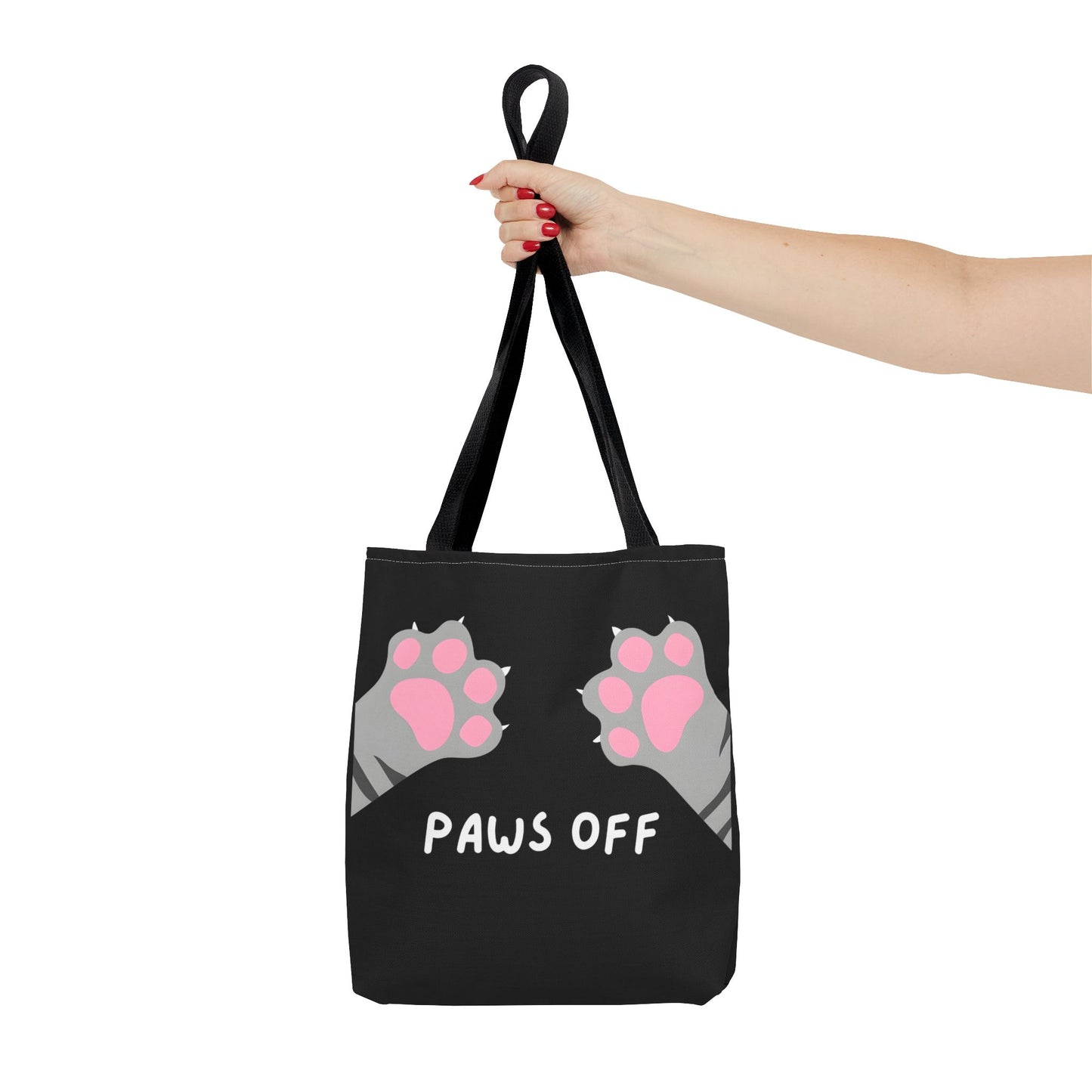 Paws Off Tabby Cat Paw Tote Bag