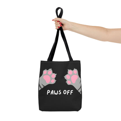 Paws Off Tabby Cat Paw Tote Bag