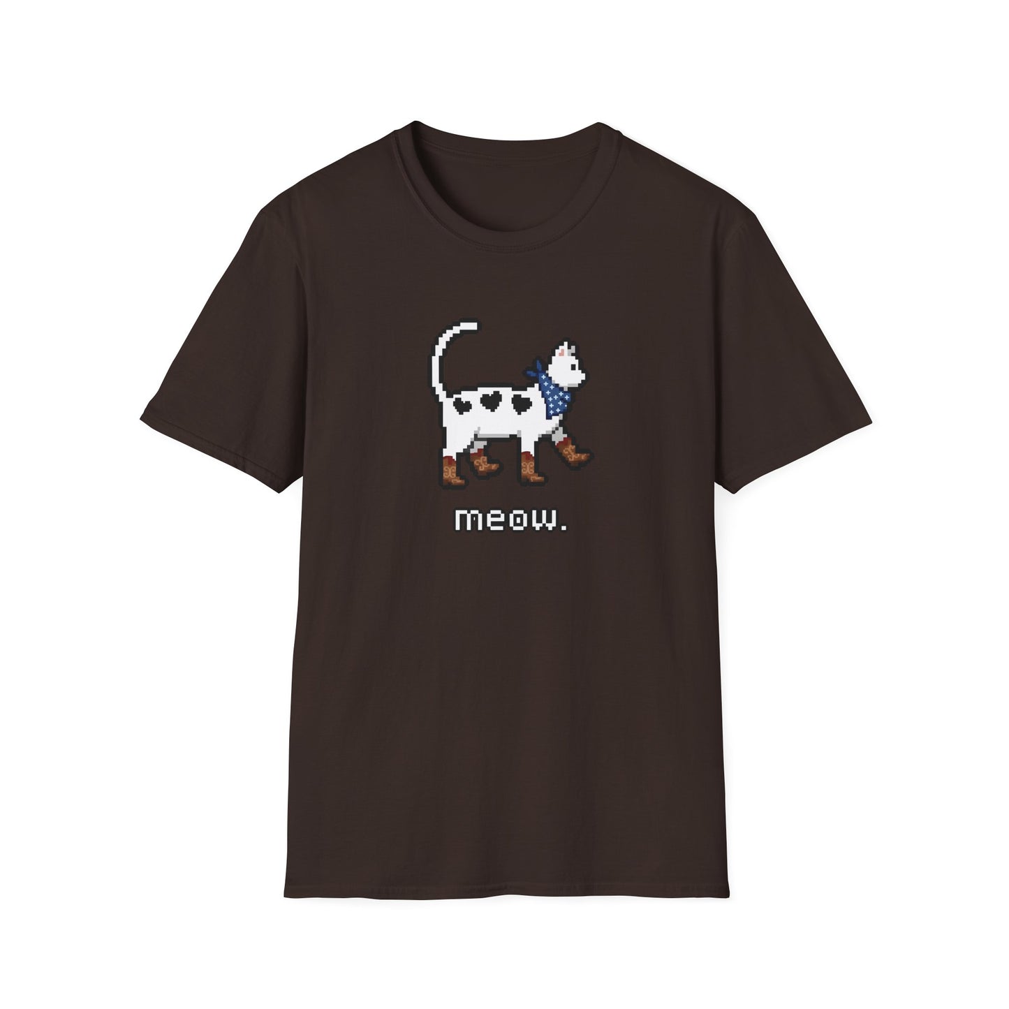 Retro Pixel Cat Cowboy Cat T-shirt