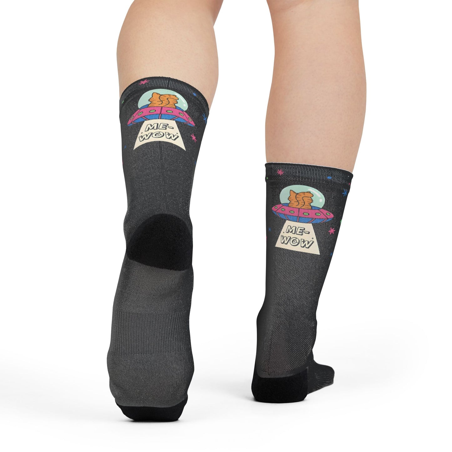 ME-WOW! Galaxy Cat Crew Socks