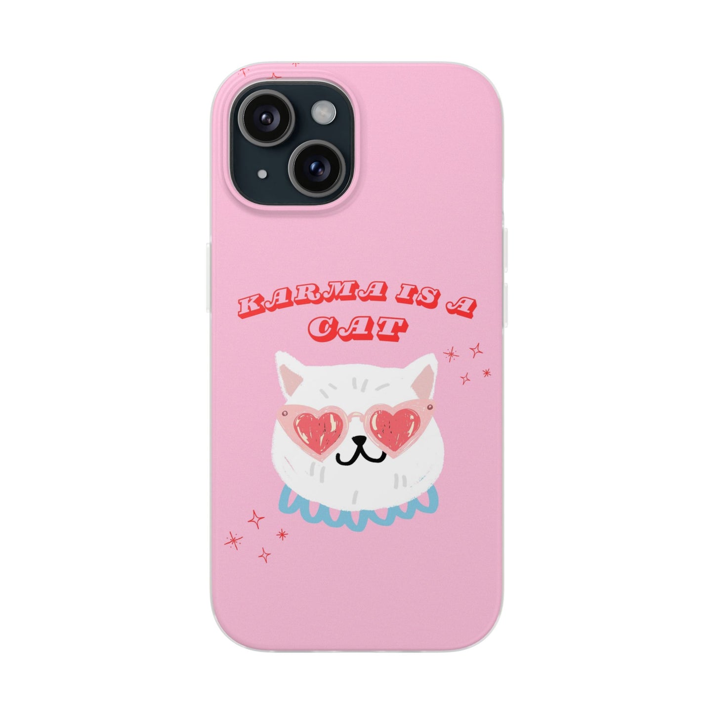 Karma is a Cat Phone Case | Pop Culture Cat Lover Gift | Heart Sunglasses Kitty