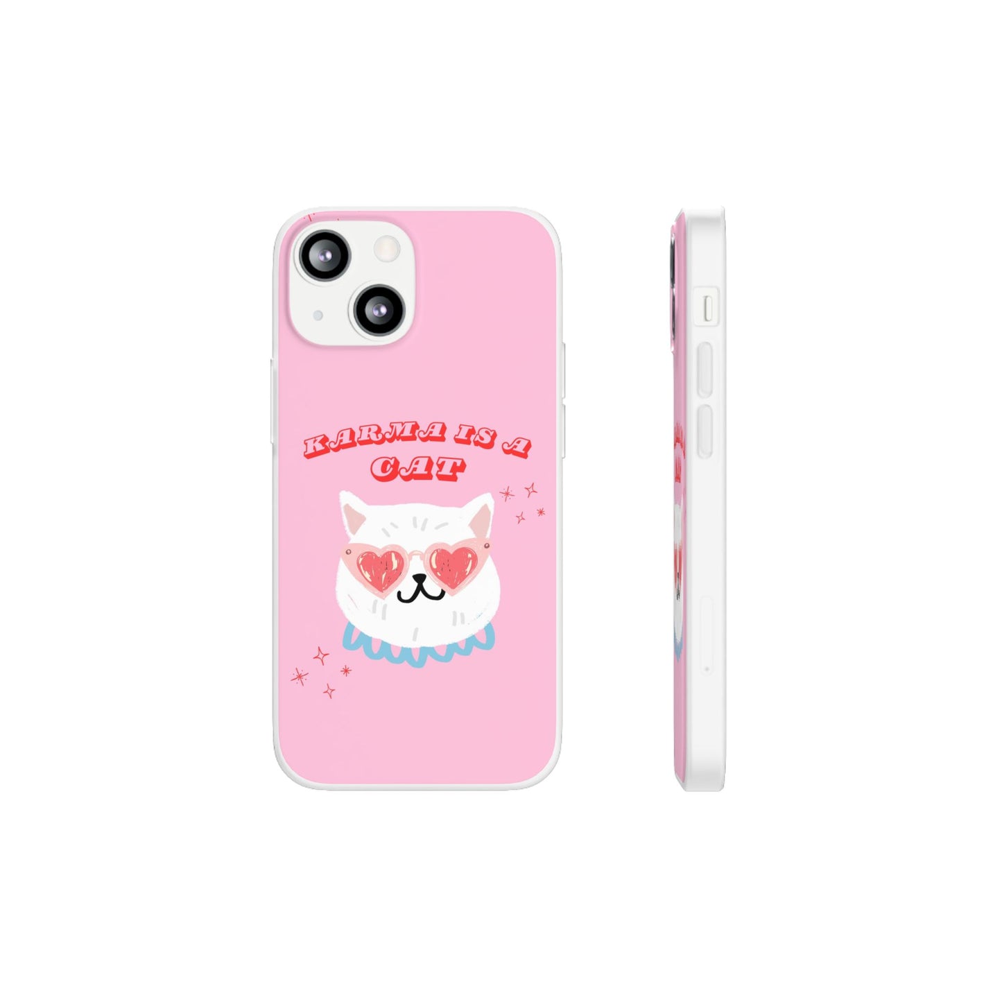 Karma is a Cat Phone Case | Pop Culture Cat Lover Gift | Heart Sunglasses Kitty