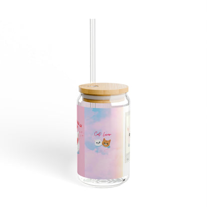 Album-Inspired Cat Sipper Glass | Pop Culture Fan Drinkware | Artistic Kitty Tumbler