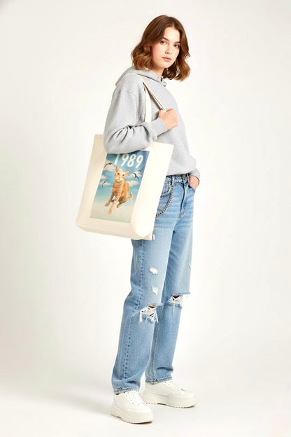 1989 Cat Tote Bag