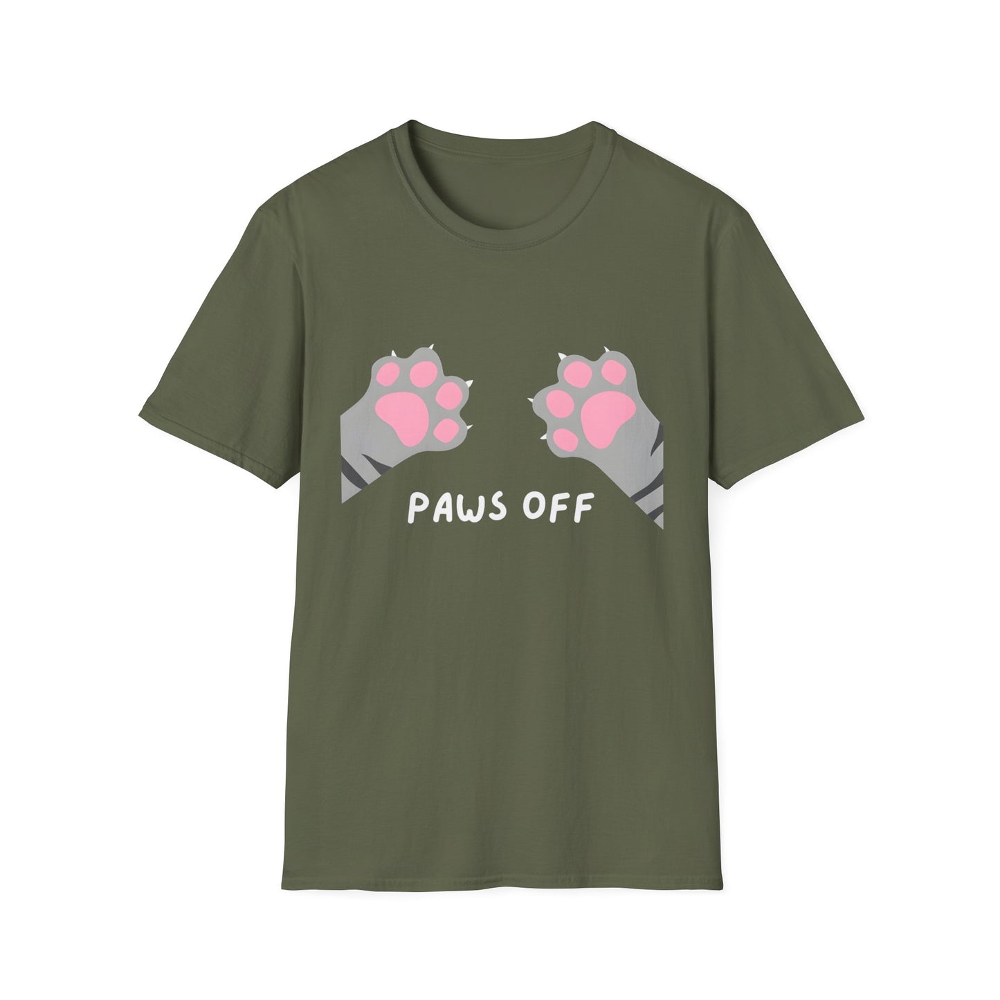 Paws Off Tabby Cat Graphic T-shirt