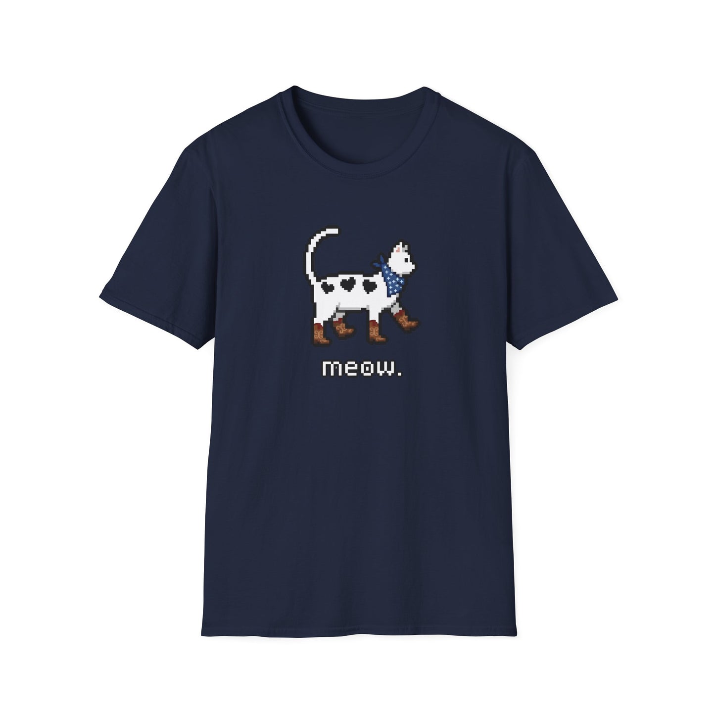 Retro Pixel Cat Cowboy Cat T-shirt
