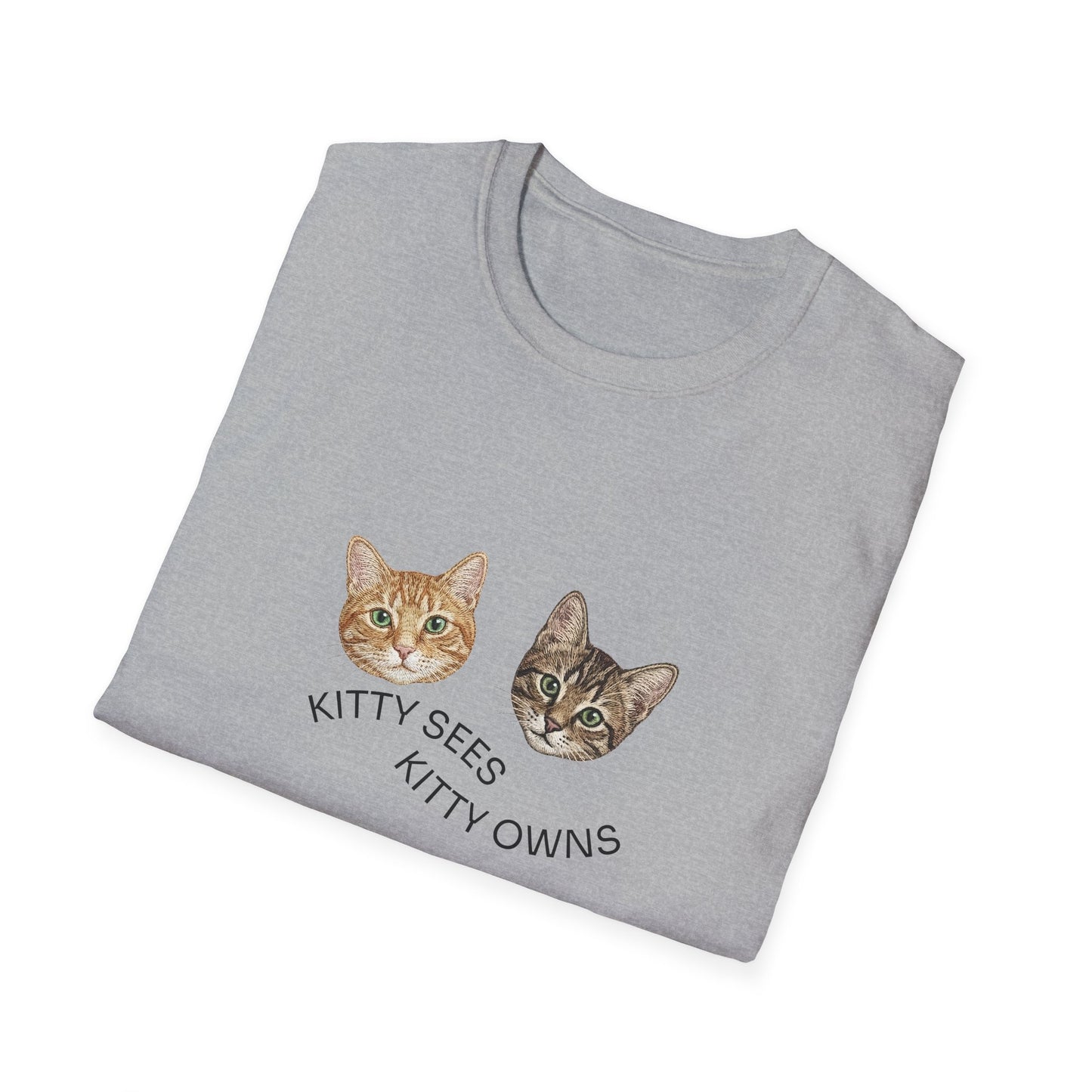 Kitty Sees Kitty Owns Cat Graphic T-shirt
